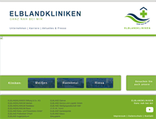 Tablet Screenshot of elblandkliniken.de